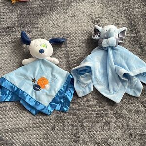 Baby boy Blue Kids lovey Set 0-6 months bodysuits bundle